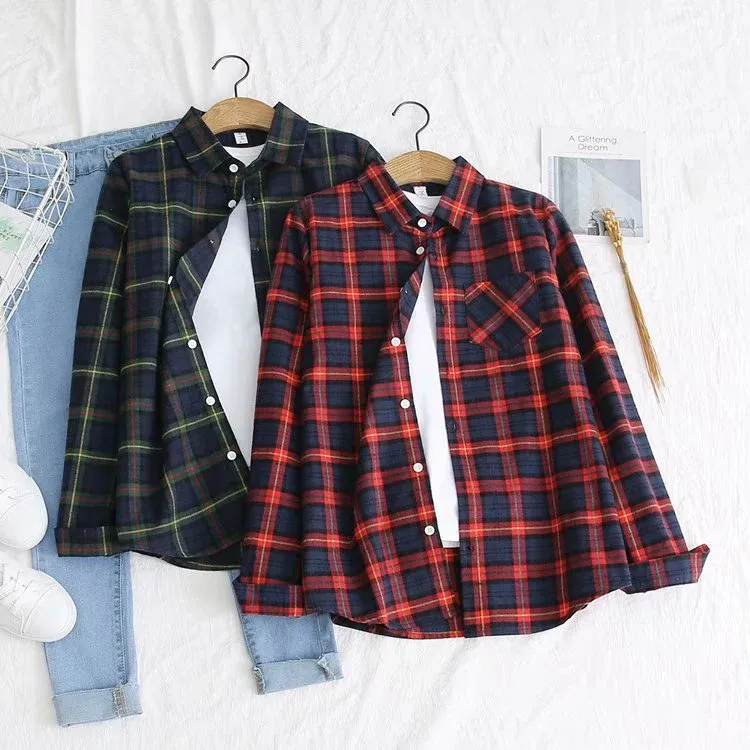 Casual Plaid Lapel Shirt with Single Pocket | Long Sleeve Men's Fashion - Image 3