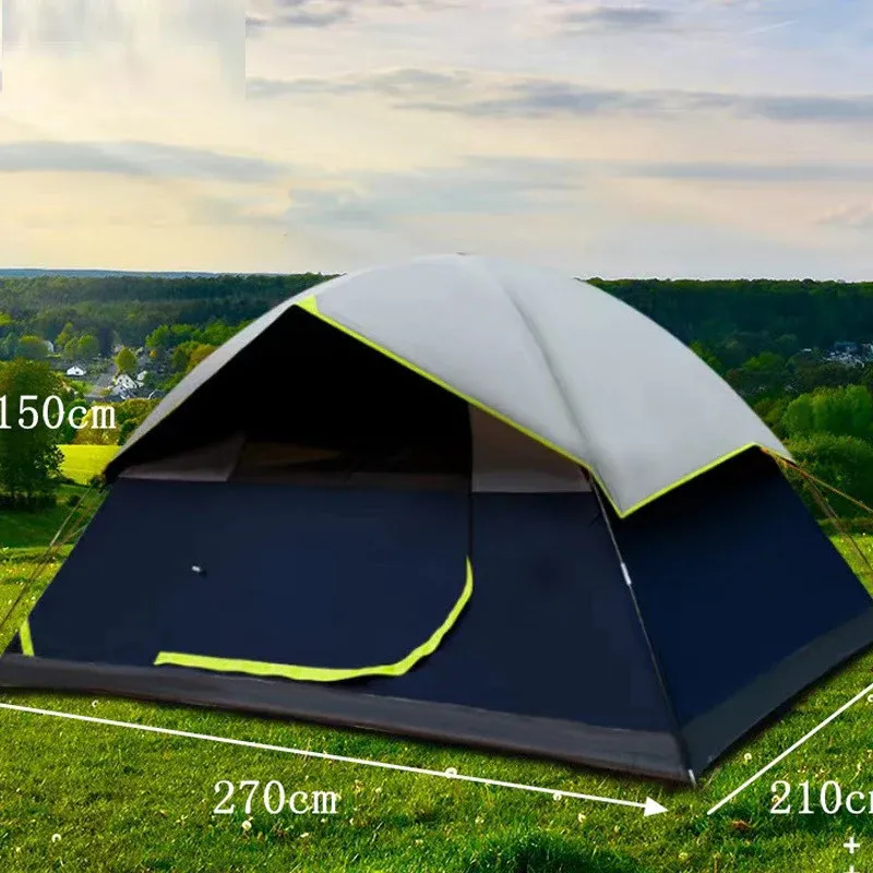 4 Person Darkroom Camping Tent | Black Coated Family & Backpacking Tent - Image 3