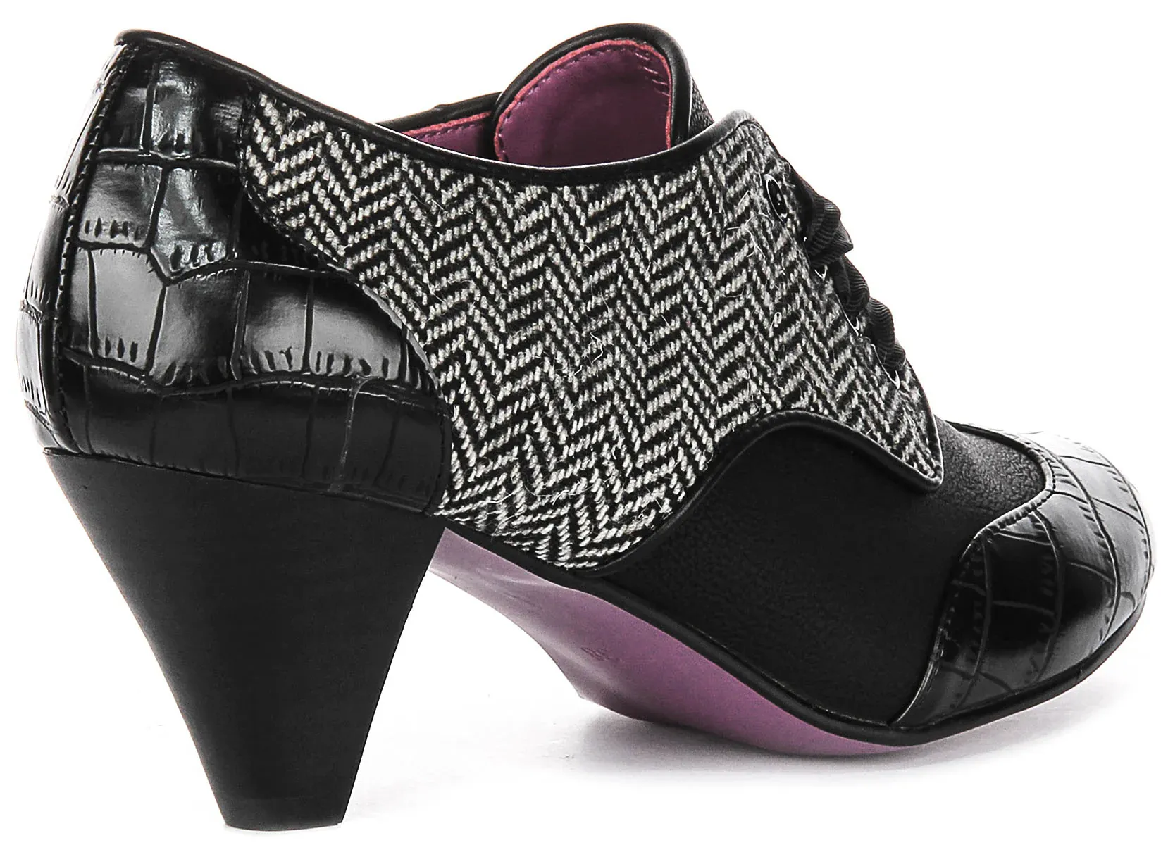 Bed of Roses Tippy Tap In Black Tweed For Women - Image 3
