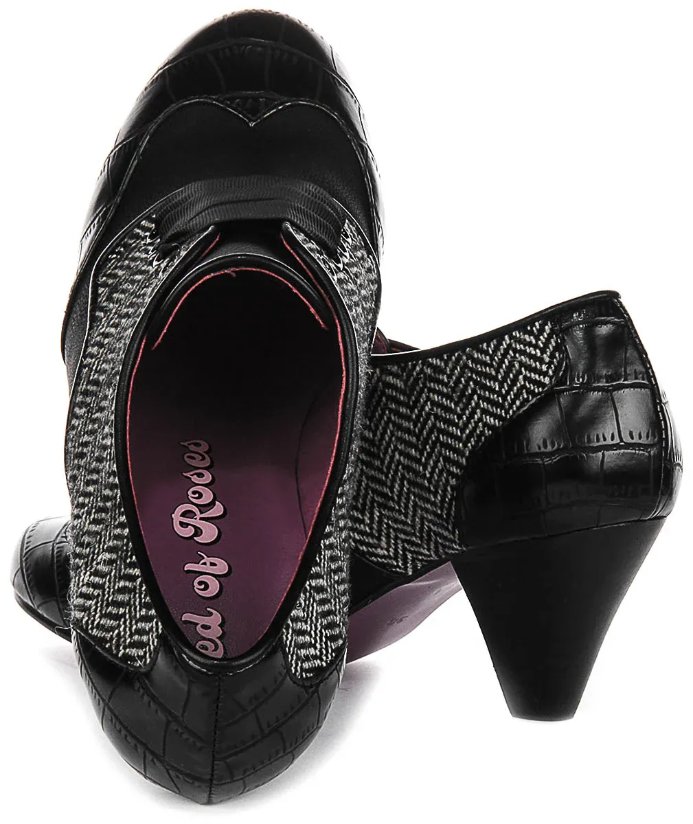 Bed of Roses Tippy Tap In Black Tweed For Women - Image 4