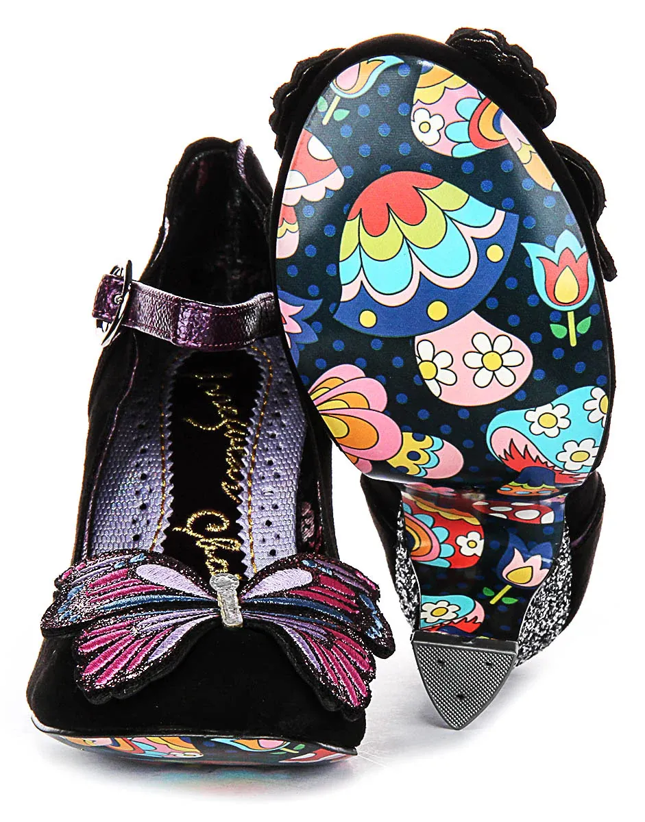 Irregular Choice Moth To A Flame In Black Purple For Women - Image 5