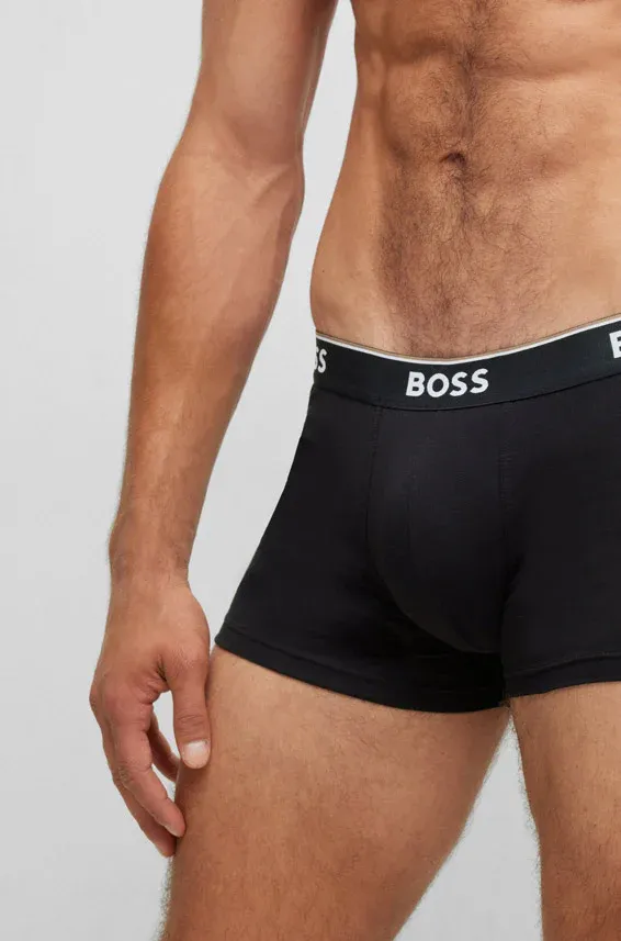 Boss 3 Pair Trunks Bold In Black White For Men - Image 4
