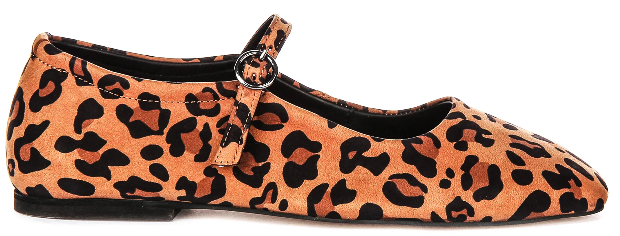 Justinreess England Kiera Square Toe Mary Jane In Leopard Print - Image 2