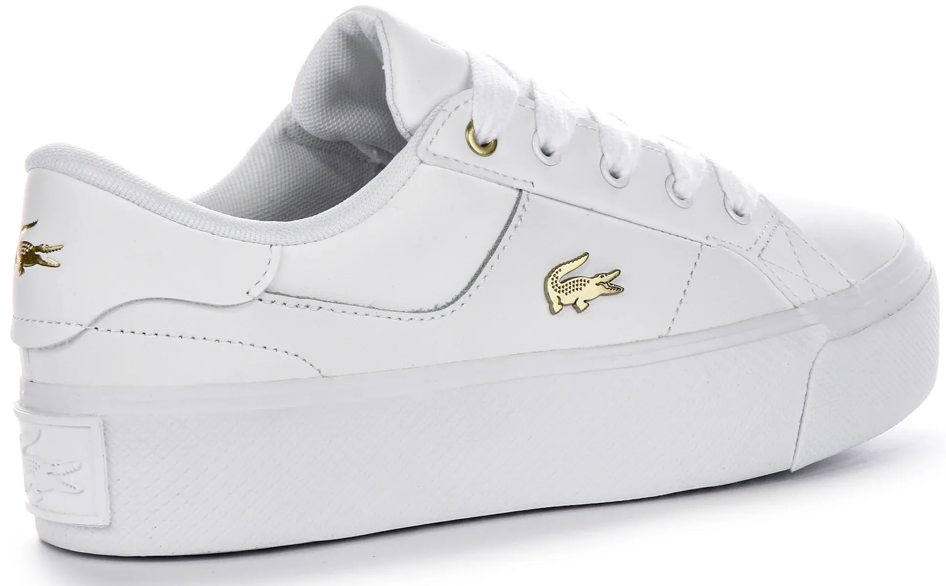 Lacoste Ziane Platform In White Gold For Women - Image 3